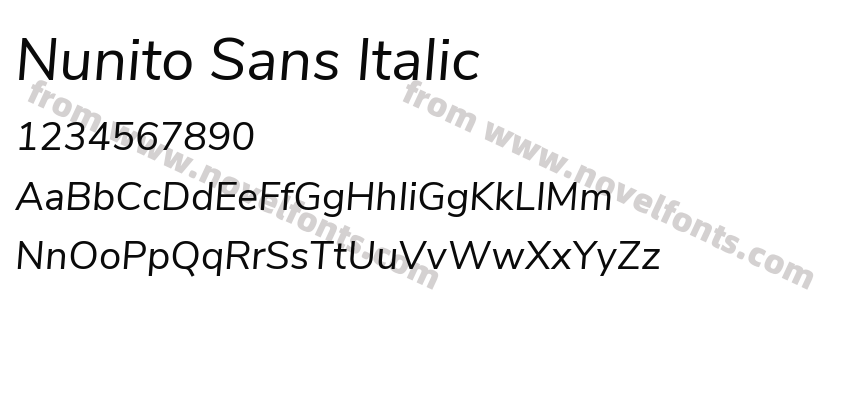 Nunito Sans ItalicPreview