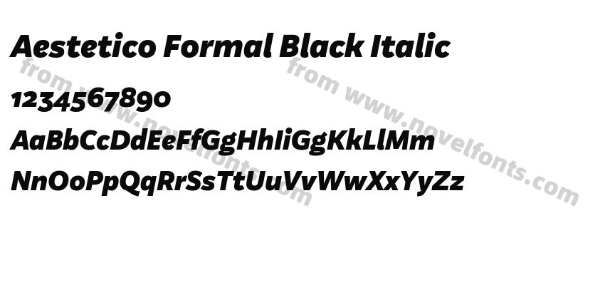 Aestetico Formal Black ItalicPreview