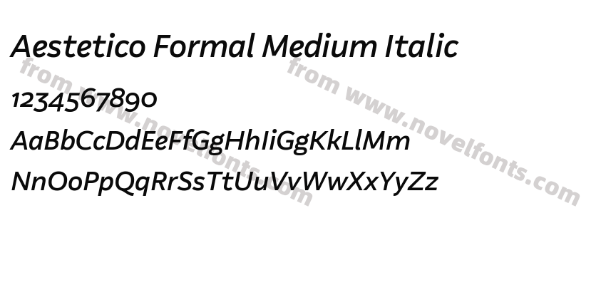 Aestetico Formal Medium ItalicPreview