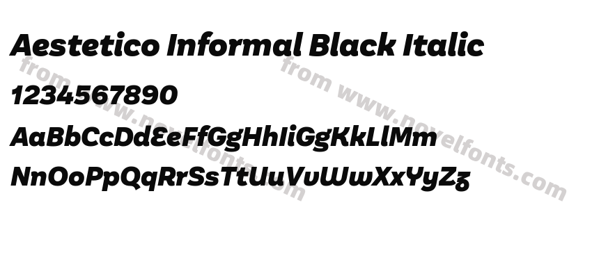 Aestetico Informal Black ItalicPreview