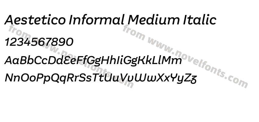 Aestetico Informal Medium ItalicPreview