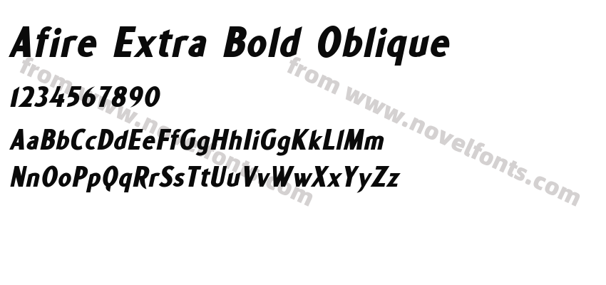 Afire Extra Bold ObliquePreview