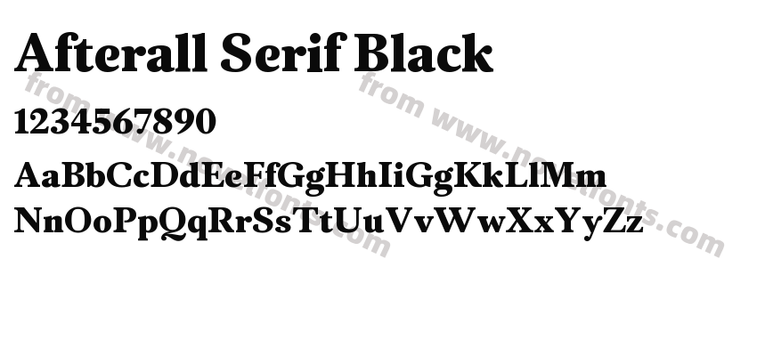 Afterall Serif BlackPreview