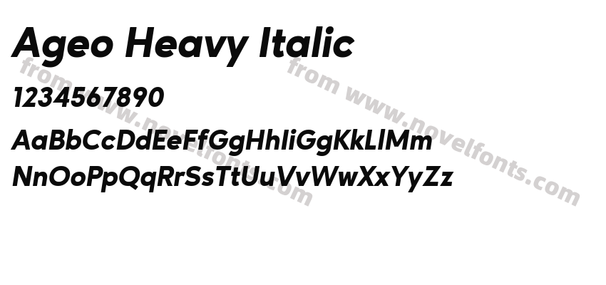 Ageo Heavy ItalicPreview