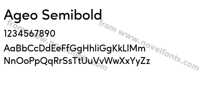 Ageo SemiboldPreview