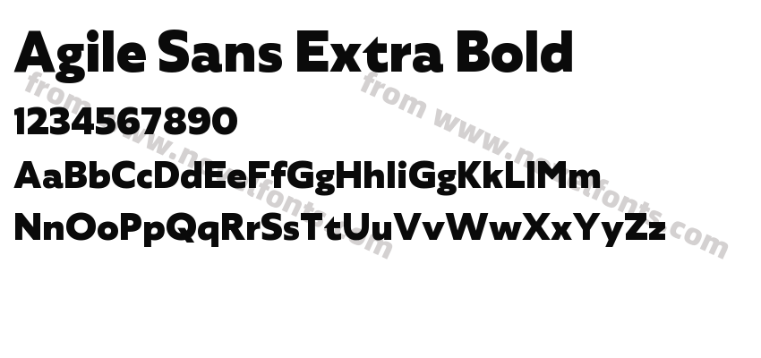 Agile Sans Extra BoldPreview