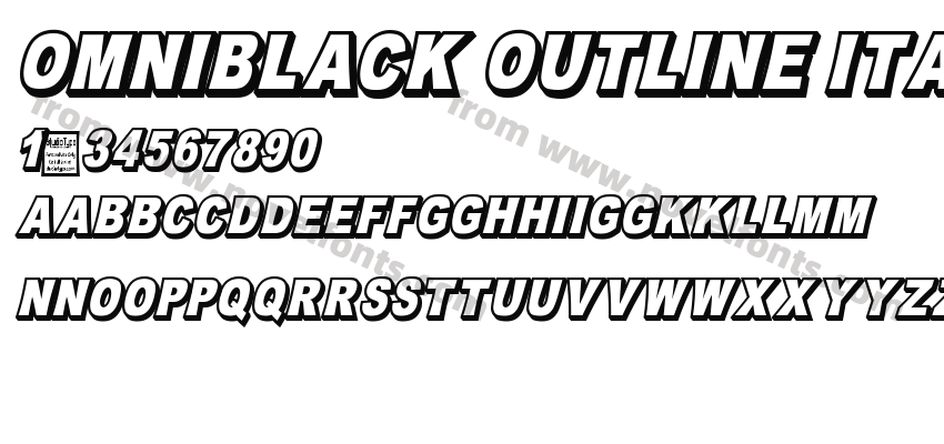 OMNIBLACK Outline ItalicPreview