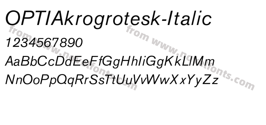 OPTIAkrogrotesk-ItalicPreview