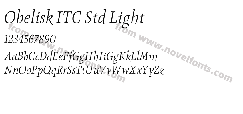 Obelisk ITC Std LightPreview