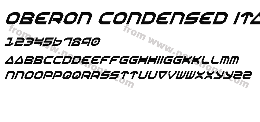 Oberon Condensed ItalicPreview