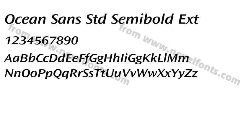 Ocean Sans Std Semibold ExtPreview