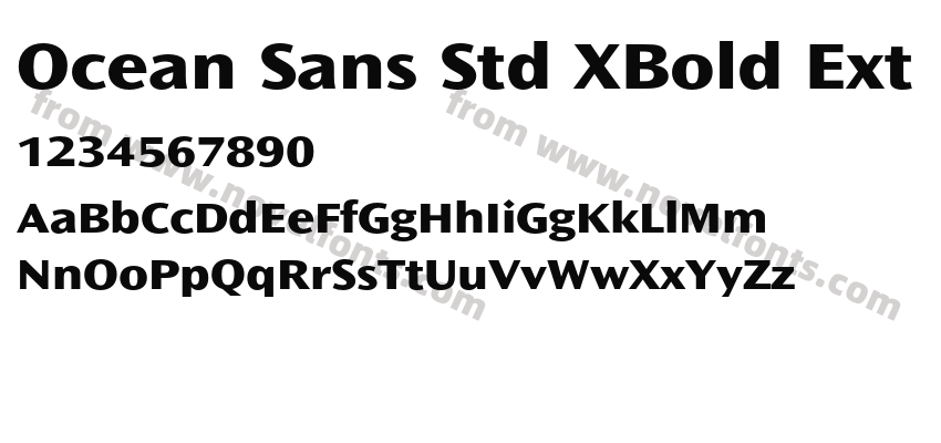 Ocean Sans Std XBold ExtPreview