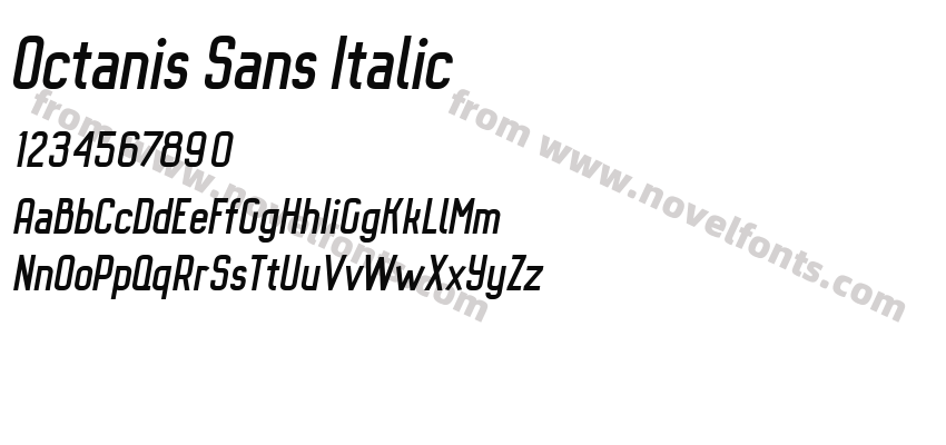 Octanis Sans ItalicPreview