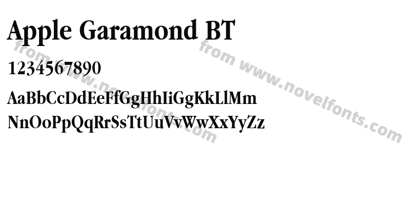 Apple Garamond BTPreview