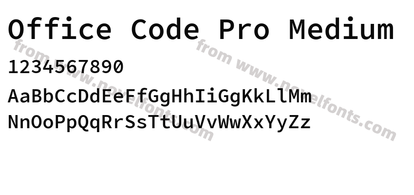 Office Code Pro MediumPreview