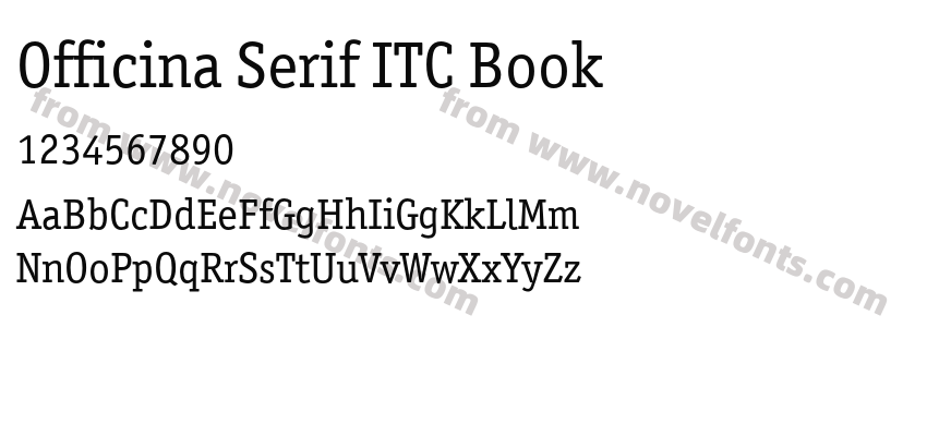 Officina Serif ITC BookPreview