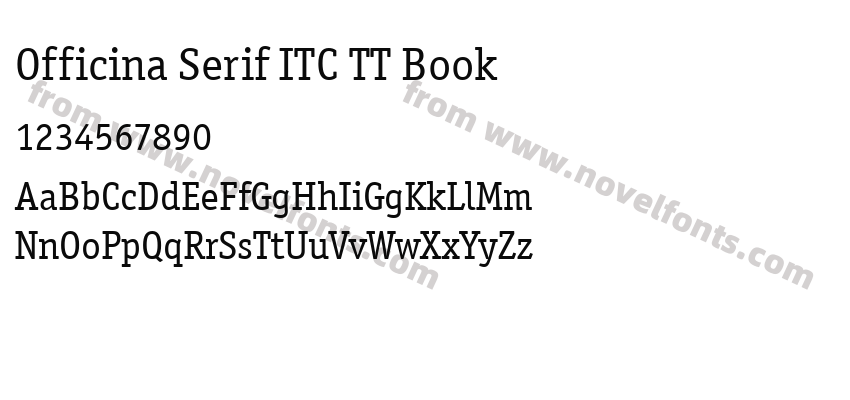 Officina Serif ITC TT BookPreview