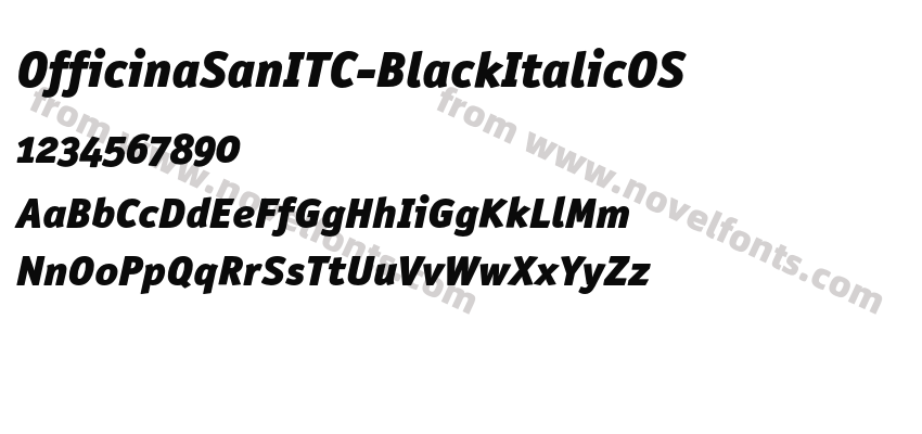 OfficinaSanITC-BlackItalicOSPreview