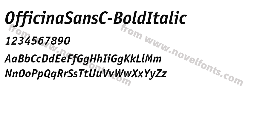 OfficinaSansC-BoldItalicPreview