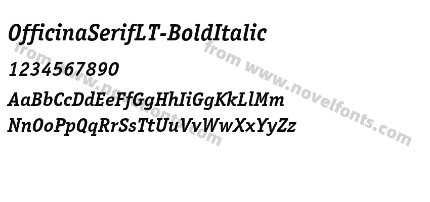 OfficinaSerifLT-BoldItalicPreview