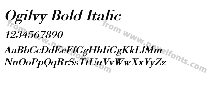 Ogilvy Bold ItalicPreview