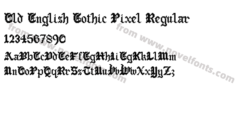 Old English Gothic Pixel RegularPreview