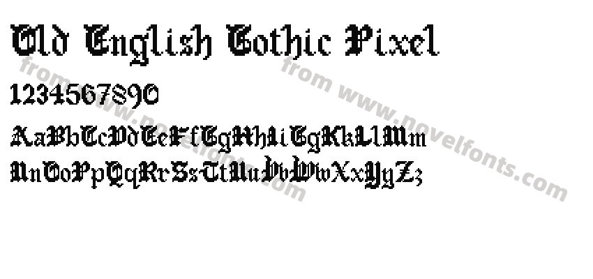 Old English Gothic PixelPreview