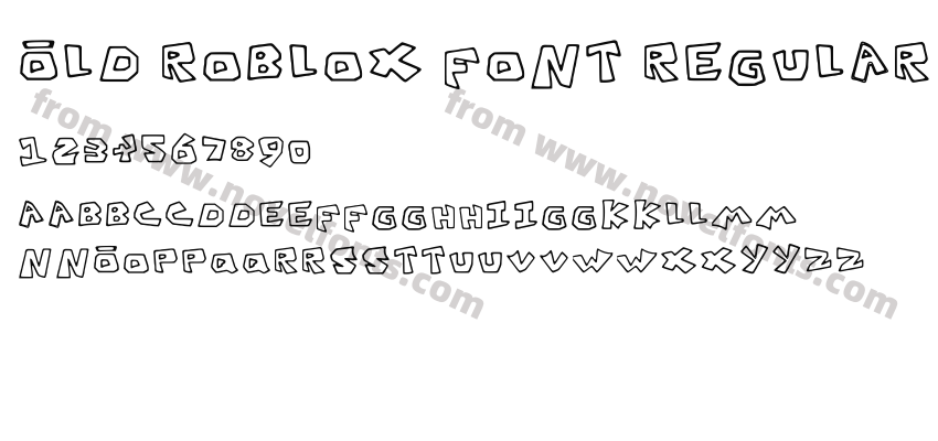 Old Roblox Font RegularPreview