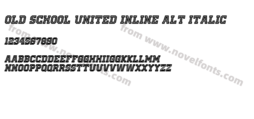 Old School United Inline Alt ItalicPreview