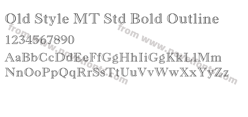 Old Style MT Std Bold OutlinePreview