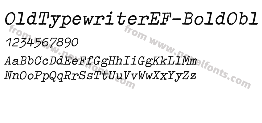 OldTypewriterEF-BoldOblPreview
