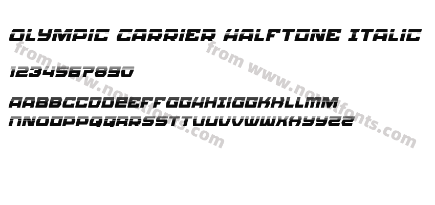 Olympic Carrier Halftone ItalicPreview