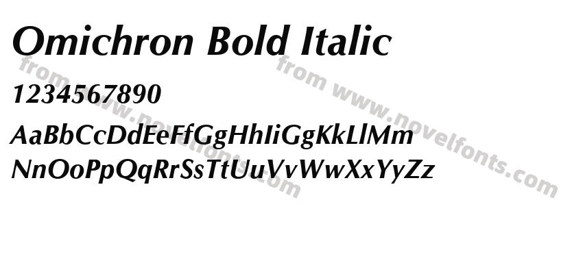 Omichron Bold ItalicPreview