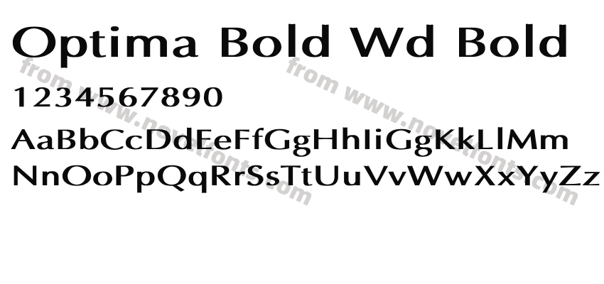 Optima Bold Wd BoldPreview