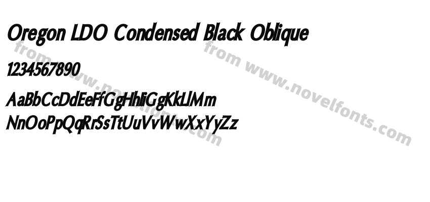 Oregon LDO Condensed Black ObliquePreview