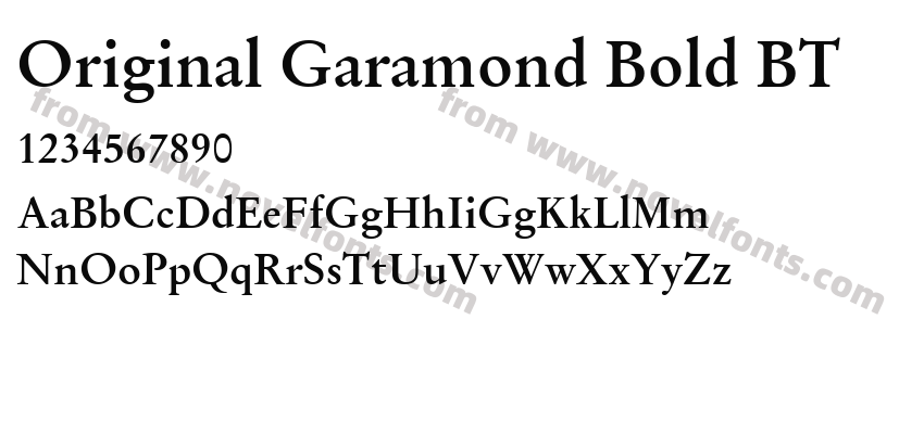 Original Garamond Bold BTPreview