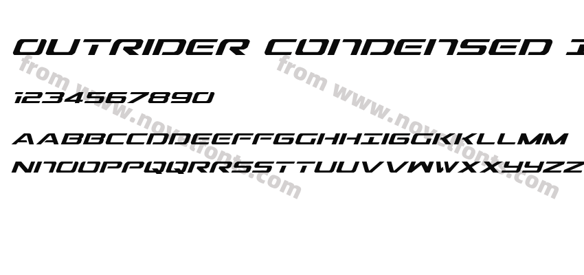 Outrider Condensed ItalicPreview