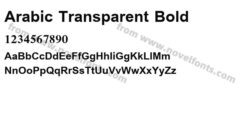 Arabic Transparent BoldPreview