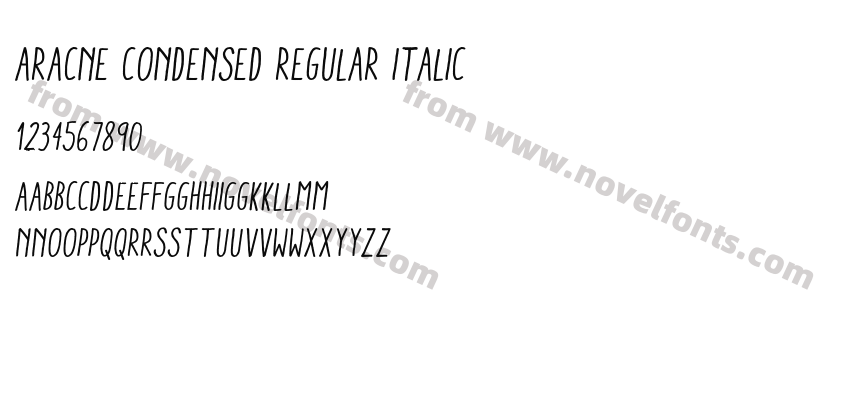 Aracne Condensed Regular ItalicPreview