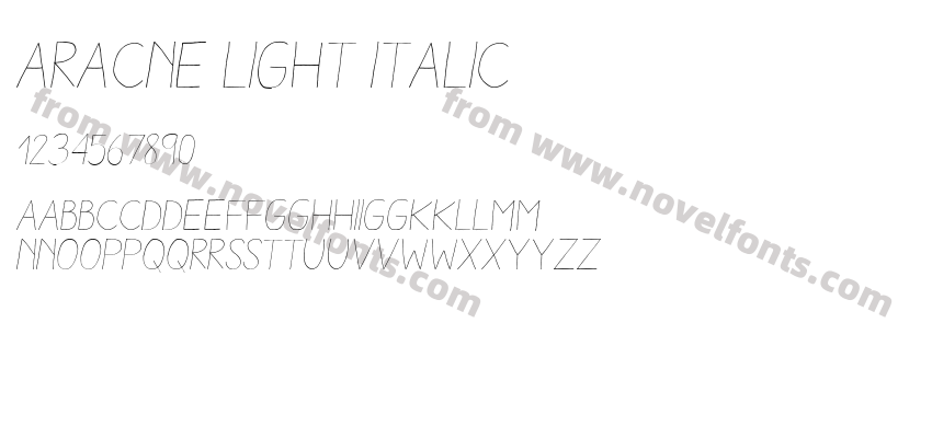 Aracne Light ItalicPreview