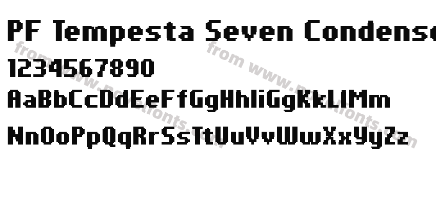 PF Tempesta Seven Condensed BoldPreview