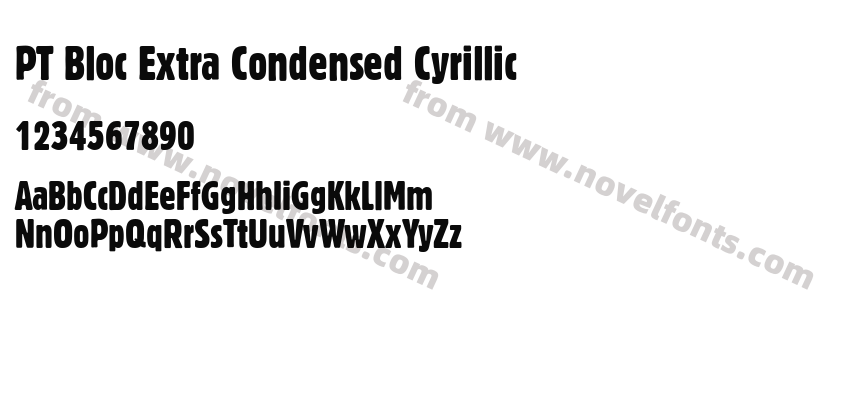 PT Bloc Extra Condensed CyrillicPreview