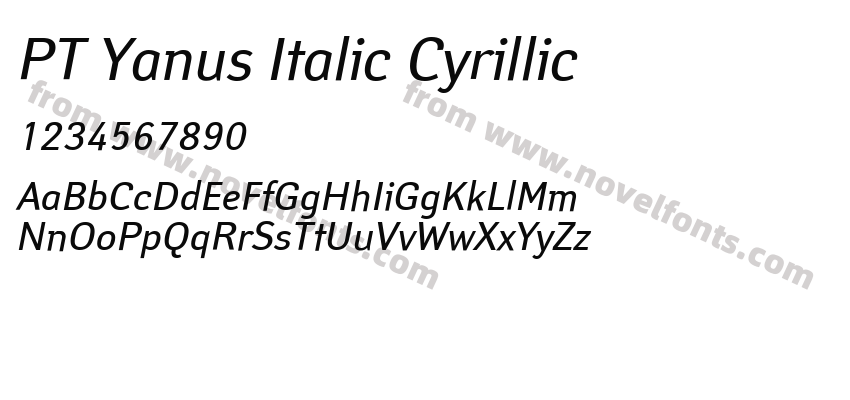 PT Yanus Italic CyrillicPreview