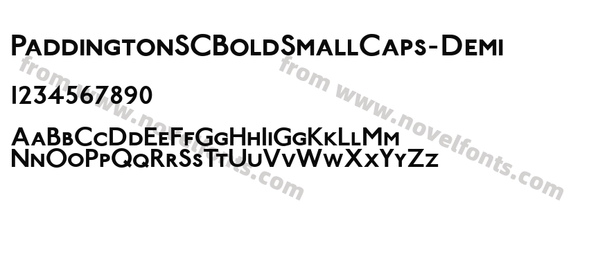 PaddingtonSC Bold Small Caps DemiPreview