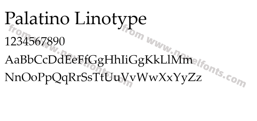 Palatino LinotypePreview