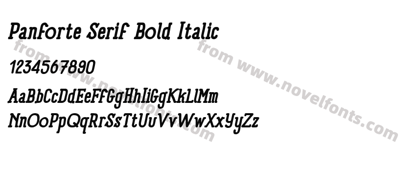 Panforte Serif Bold ItalicPreview