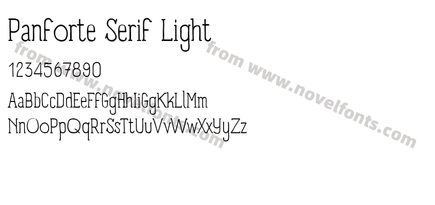 Panforte Serif LightPreview