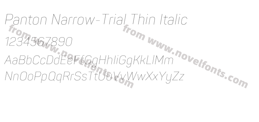 Panton Narrow-Trial Thin ItalicPreview