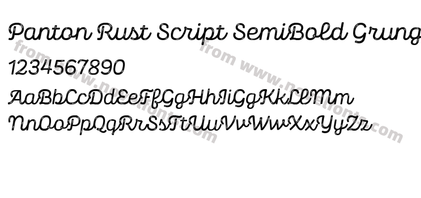 Panton Rust Script SemiBold GrungePreview