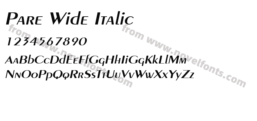 Pare Wide ItalicPreview